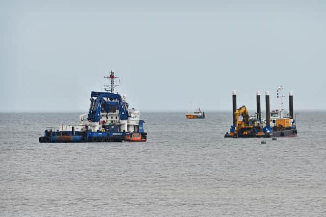 Cable laying work for Dogger Bank off Yorkshire's coast Credit: SSE Renewables