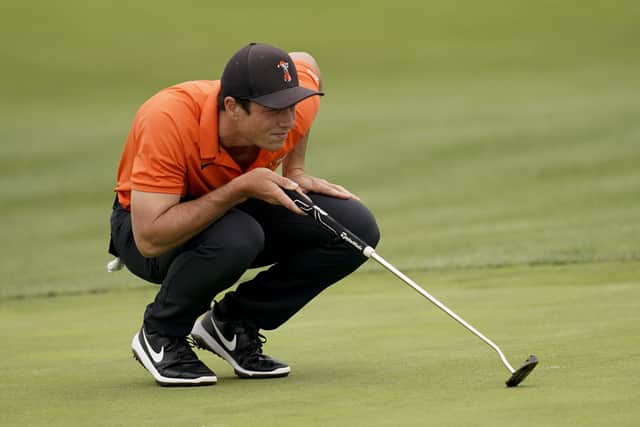Praqctising alongside Viktor Hovland ahead of last year's Open at Royal St George's gave Sam Bairstow an insight into what is required to make it as a professional player. Picture: AP/David J. Phillip