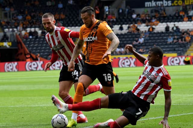 Hull player George Moncur in action against Sheffield United (Picture: SportImage)