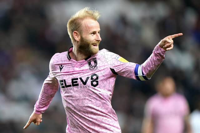 Sheffield Wednesday's Barry Bannan celebrates scoring their side's third goal of the game during the Sky Bet League One match at Stadium MK, Milton Keynes. (Picture: PA)