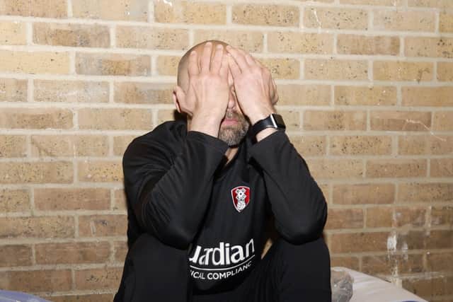 Rotherham United manager Paul Warne in the tunnel after promotion was secured (Picture: PA)