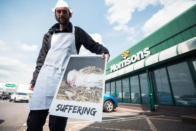 Demonstrations took place at Morrisons stores in Bradford and Hull at the weekend