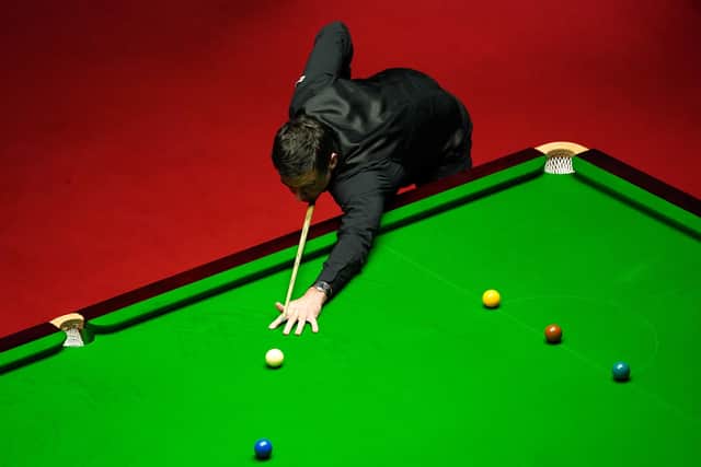 History man: Ronnie O’Sullivan on his way to victory over Judd Trump at the Crucible. Picture: PA: Zac Goodwin/PA Wire.
