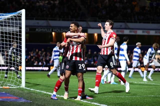 KEY GOAL: From Iliman Ndiaye as Sheffield United beat QPR on Friday. Picture: Getty Images.