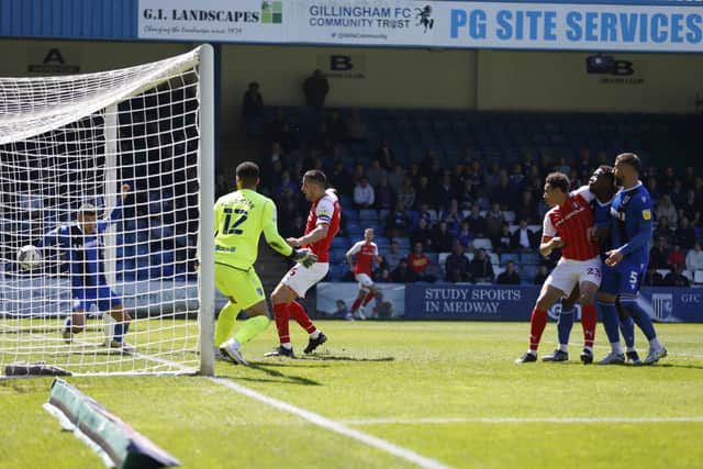 DECISIVE: Rotherham United's Rarmani Edmonds-Green (right) scores his side's first goal of the game during their win over Gillingham. Picture: PA Wire.