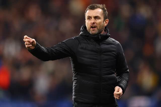 FRUSTRATION: For Luton Town boss Nathan Jones after a heavy defeat at Fulham. Picture: Getty Images.