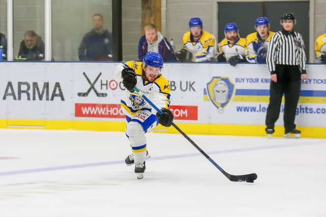 GOING HOME: Matty Davies impressed during the 2021-22 NIHL National campaign with Leeds Knights but will be overseeing hockey operations at Hull Seahawks next season. Picture: Andy Bourke/Podium Prints.