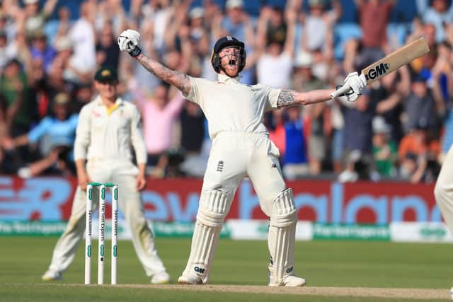MAGIC MOMENT: England's Ben Stokes, pictured celebrating his memorable performance for England when beating Australia at Headingley in the summer of 2019. Picture: Mike Egerton/PA