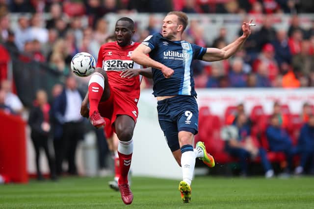 Jordan Rhodes of Huddersfield Town in action ay Middlesbrough. (Picture: Robbie Jay Barratt - AMA/Getty Images)