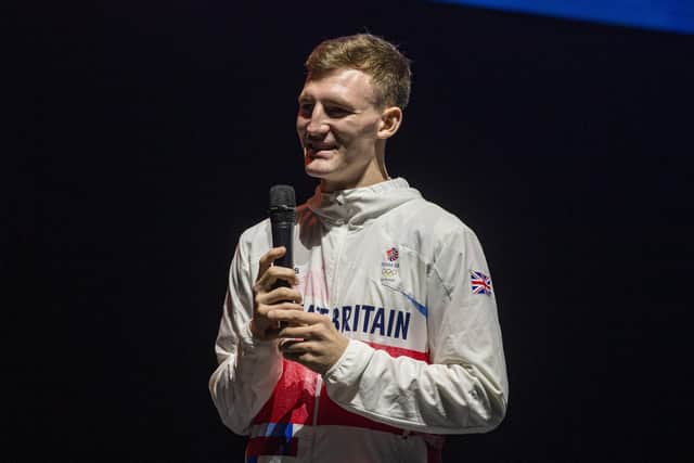 Bradly Sinden at Yorkshire's Tokyo Olympic and Paralympic homecoming at the Leeds first direct arena (Picture: Tony Johnson)