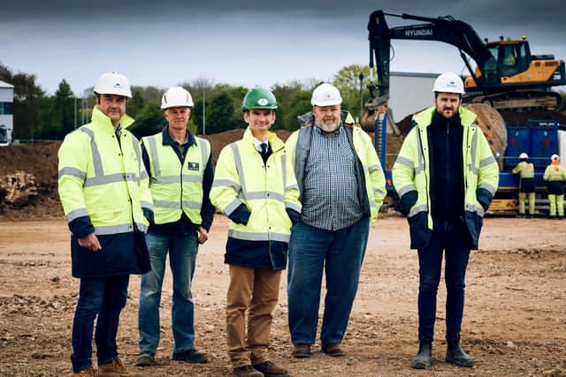 Richard Hampshire, of LHL Group, left; Kevin Simon, of Castlehouse Construction; Tim Munns, of Wharfedale Property; Philip Dewell, of Castlehouse; and Daniel Bower, of LHL.