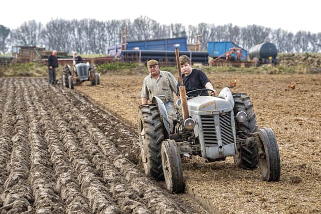 Thomas Fretwell and Sam Watkins are starting ploughing in their teens