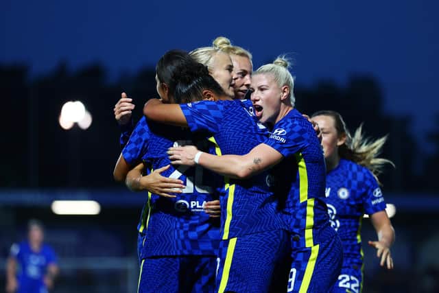 LEADING LADIES: Chelsea could clinch the Women's Super League title this weekend. Picture: Bryn Lennon/Getty Images