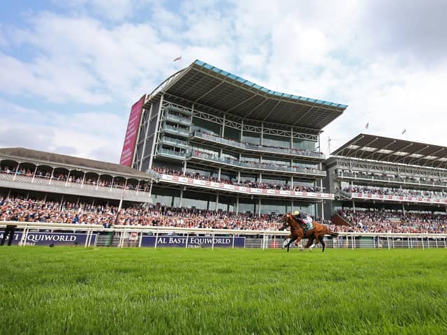 Racing legend: Stradivarius ridden by Frankie Dettori wins the Weatherbys Hamilton Lonsdale Cup Stakes during last season's Ebor meeting - his fifth win at the Knavesmire. Picture: Nigel French/PA Wire.