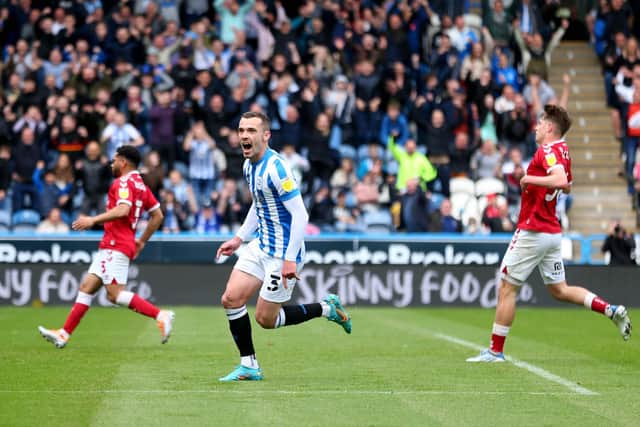 FINAL DAY VICTORY: Huddersfield Town 2-0 Bristol City. Picture: Tim Markland/PA Wire.