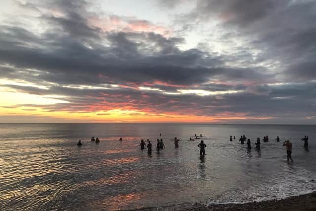 Sea-swimming in Whitby started with six people at its first meeting in 2019 and now there are a hundred regular swimmers who meet most days of the week to take to the water in and around Whitby.
Picture: Ceri Oakes