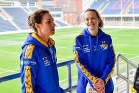 Courtney Winfield-Hill, left, and Lois Forsell, right, are aiming to mastermind a shock win over St Helens. (Picture: SWPix.com)