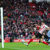 ADVANTAGE SUNDERLAND: Ross Stewart's goal gave the Black Cats a 1-0 lead in the play-off tie on Friday night. Picture: Getty Images.