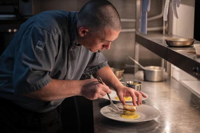 A chef gets to work at the Duisdale's restaurant, which has two AA Rossettes.