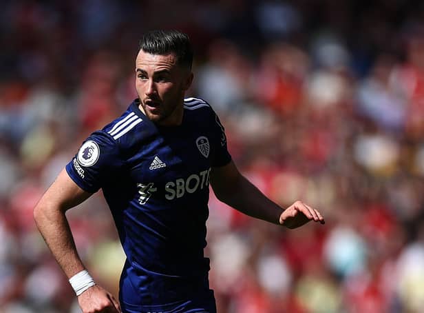 Jack Harrison of Leeds United controls the ball during the Premier League match between Arsenal and Leeds United at Emirates Stadium on May 08, 2022 in London, England. (Picture: Ryan Pierse/Getty Images)