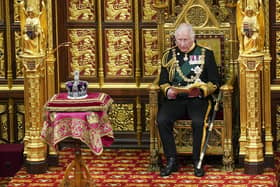 Prince Charles delivering the Queen's Speech.