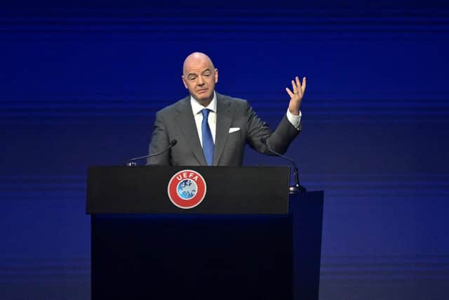 PRESSING ON: FIFA president Gianni Infantino has said the governing body has will also continue to make its own video game. Picture: Getty Images.