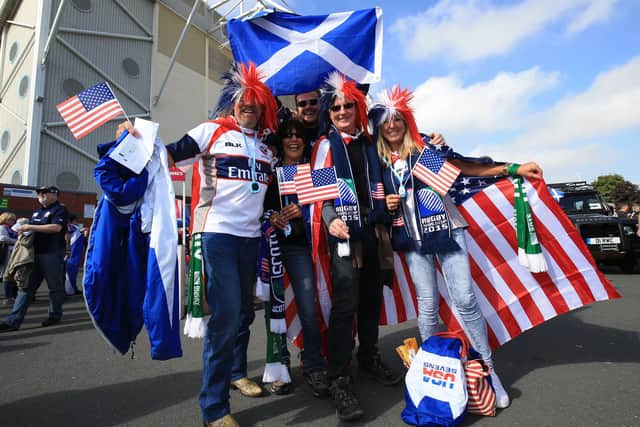 USA before the Rugby World Cup 2015 pool match with Scotland at Elland Road, Leeds. (Picture: PA)