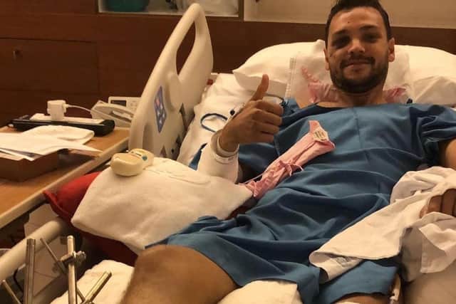 Christian Richardson is recovering in hospital after he suffered several broken bones and lacerations in the collision in Thailand