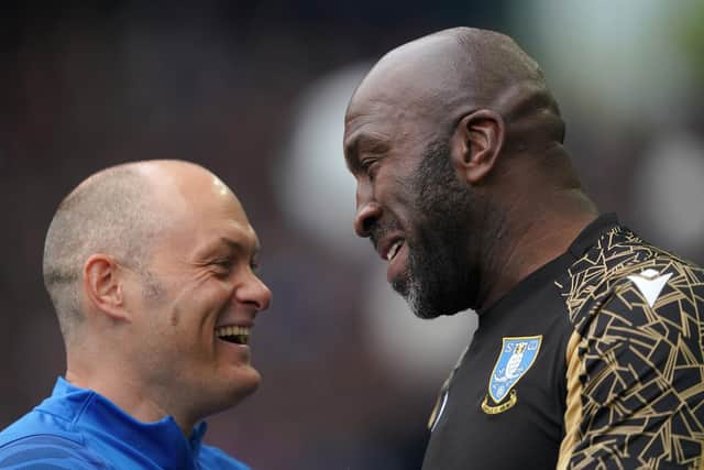 Sunderland manager Alex Neil (left) and Sheffield Wednesday manager Darren Moore before the Sky Bet League One play-off semi-final, second leg (Picture: PA)