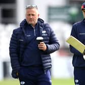Yorkshire director of cricket Darren Gough looks on alongside Joe Root. Picture: Alex Davidson/Getty Images