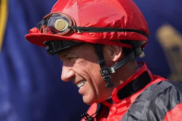 Jockey Frankie Dettori after winning The Tattersalls Musidora Stakes on Emily Upjohn during day one of the Dante Festival 2022 at York. Picture: Tim Goode/PA Wire.