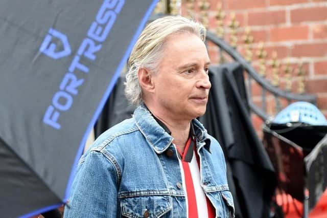 Robert Carlyle pictured during filming for The Full Monty Disney+ TV series which is taking place in Manchester (pic: Mark Campbell/MCPIX)