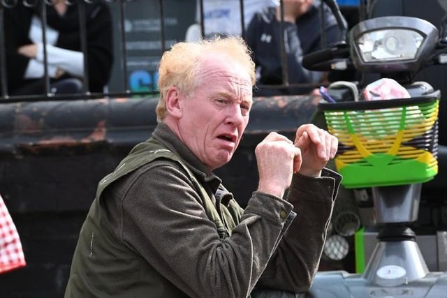 The Full Monty Disney+ miniseries filming in Manchester. Steve Huison is pictured Photo: Mark Campbell