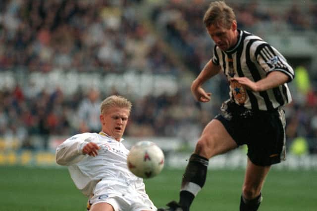 Erling Haaland's dad Alf-Inge Haaland playing for Leeds United (Picture: YPN)