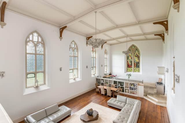 The former chapel is now a splendid living kitchen