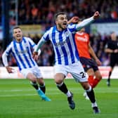 Huddersfield Town's Danel Sinani celebrates scoring. Picture: PA