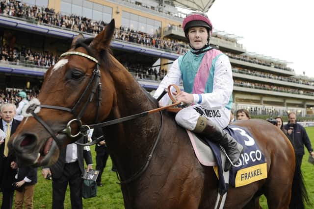 Tom Queally riding Frankel win The Qipco Champions Stakes at Ascot racecourse on October 20, 2012 in Ascot, England. (Picture: Alan Crowhurst/Getty Images)