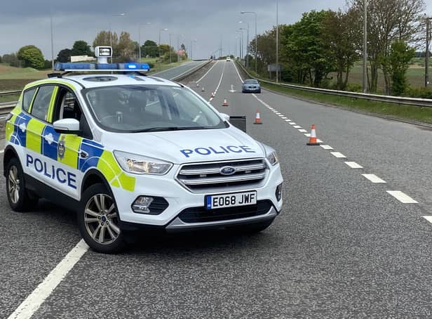 The M180 was closed as police dealt with the incident this weekend
