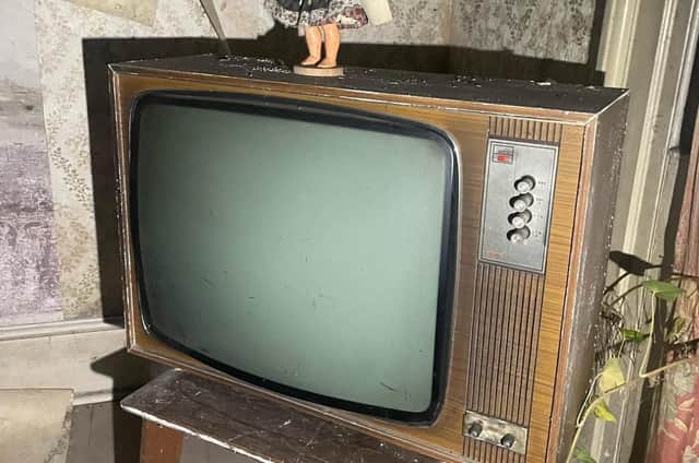 An old TV found inside the house