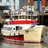 Sam Richardson is pictured on the Yorkshire Belle in Bridlington harbour.