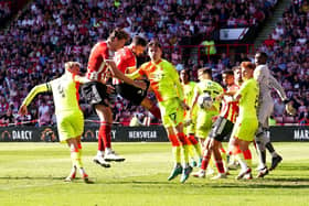IN THE FIGHT: Sander Berge delivered a late lifeline for Sheffield United on Saturday. Picture: PA Wire.