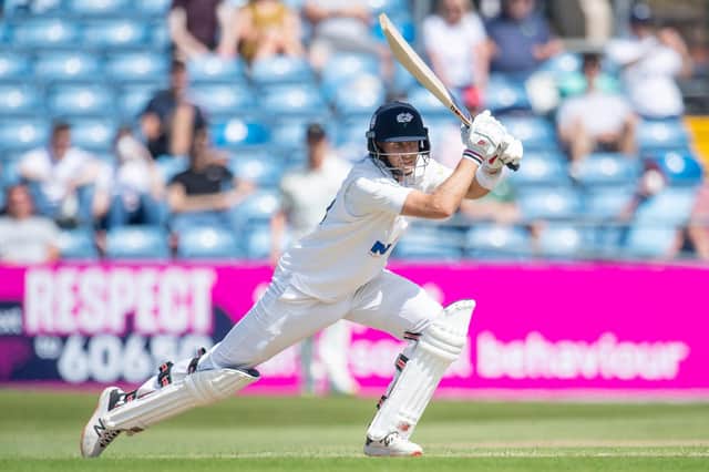Blooming good: Joe Root scored his first Roses century in the drawn match against Lancashire. Picture by Allan McKenzie/SWpix.com