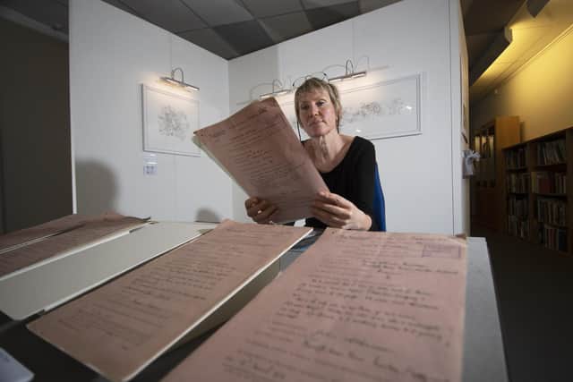 North Yorkshire County Council's Rachel Greenwood is pictured with First World War Appeal Papers