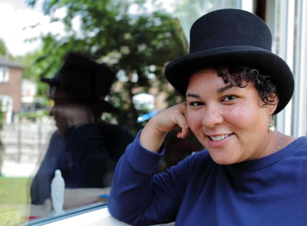 Contributor Sami wearing a top hat inspired by Anne Lister in Gentleman Jack
Photo: Sara Hardy/Screenhouse