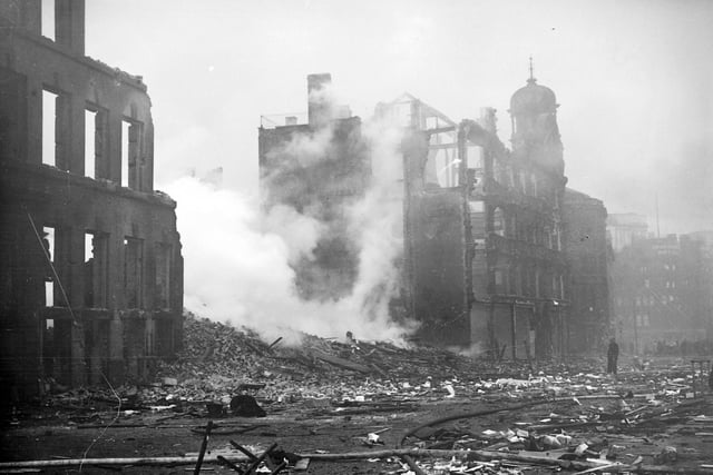 Ranks flour mill in Hull which was destroyed May 7-11 in 1941. Photo provided by Donald Mitchell-Hill, who recalled seeing the raids and grain from the mill pouring into the river.