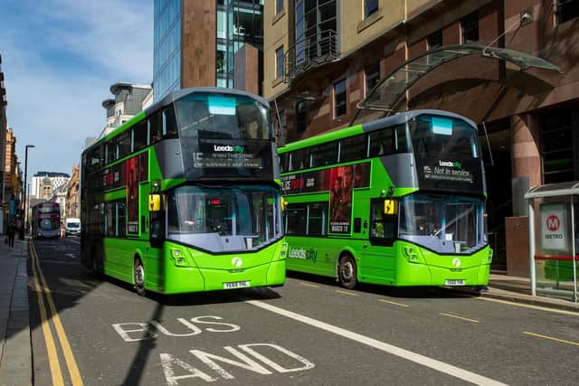 Buses in Leeds. Picture: Bruce Rollinson.