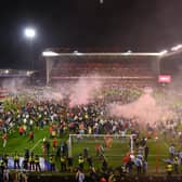 OVERFLOW: Nottingham Forest fans invade the pitch after winning the Championship Play-Off Semi Final against Sheffield United at the City Ground Picture: Michael Regan/Getty Images