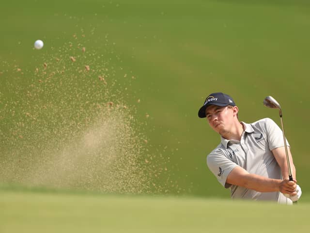Sheffield's Matt Fitzpatrick plays a shot from a bunker on the 17th hole during the second round of the US PGA Championship at Southern Hills. (Photo by Ezra Shaw/Getty Images)