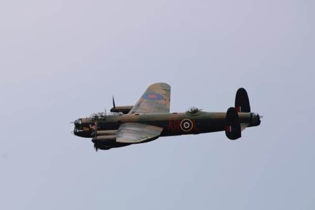 The Lancaster Bomber above the skies of Haworth. PIC: Glynn Beck