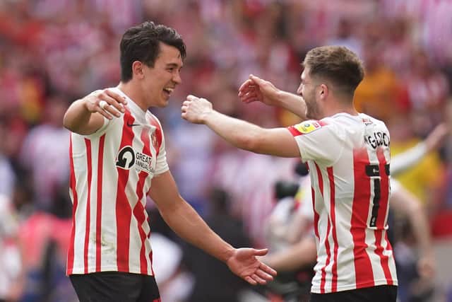 WEMBLEY WIN: For Sunderland in the League One play-off final. Picture: PA Wire.